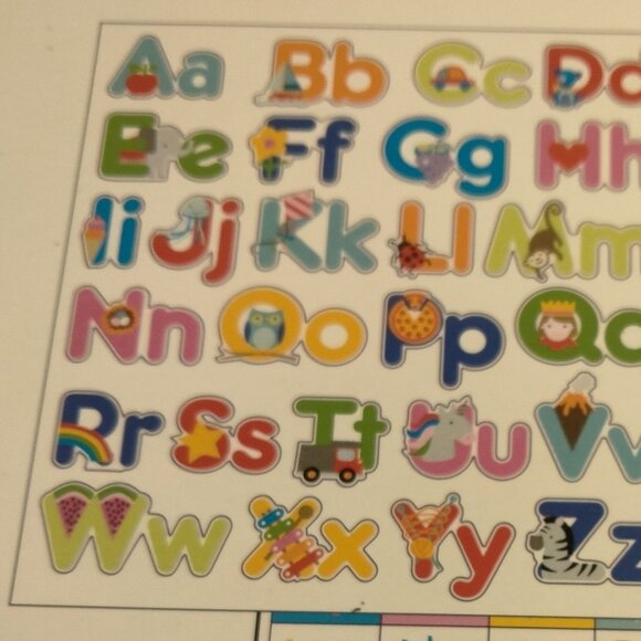 Alphabet Stickers Pack 12 Sheets 4 Designs 591 Pieces American Greetings - Picture 5 of 6